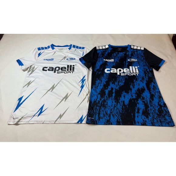 Capelli Sport Soccer Jerseys Size S Lot #5 Blue & White game day (bin FF103) - Picture 2 of 6